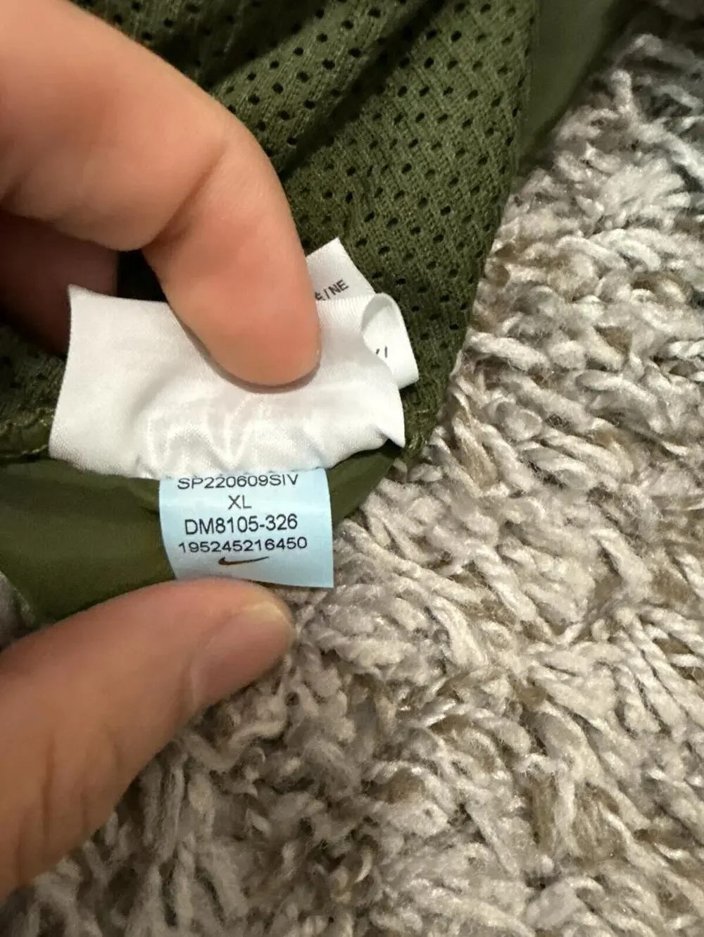 Nike Kids Boys Track Woven Cargo Pants XL Olive Green